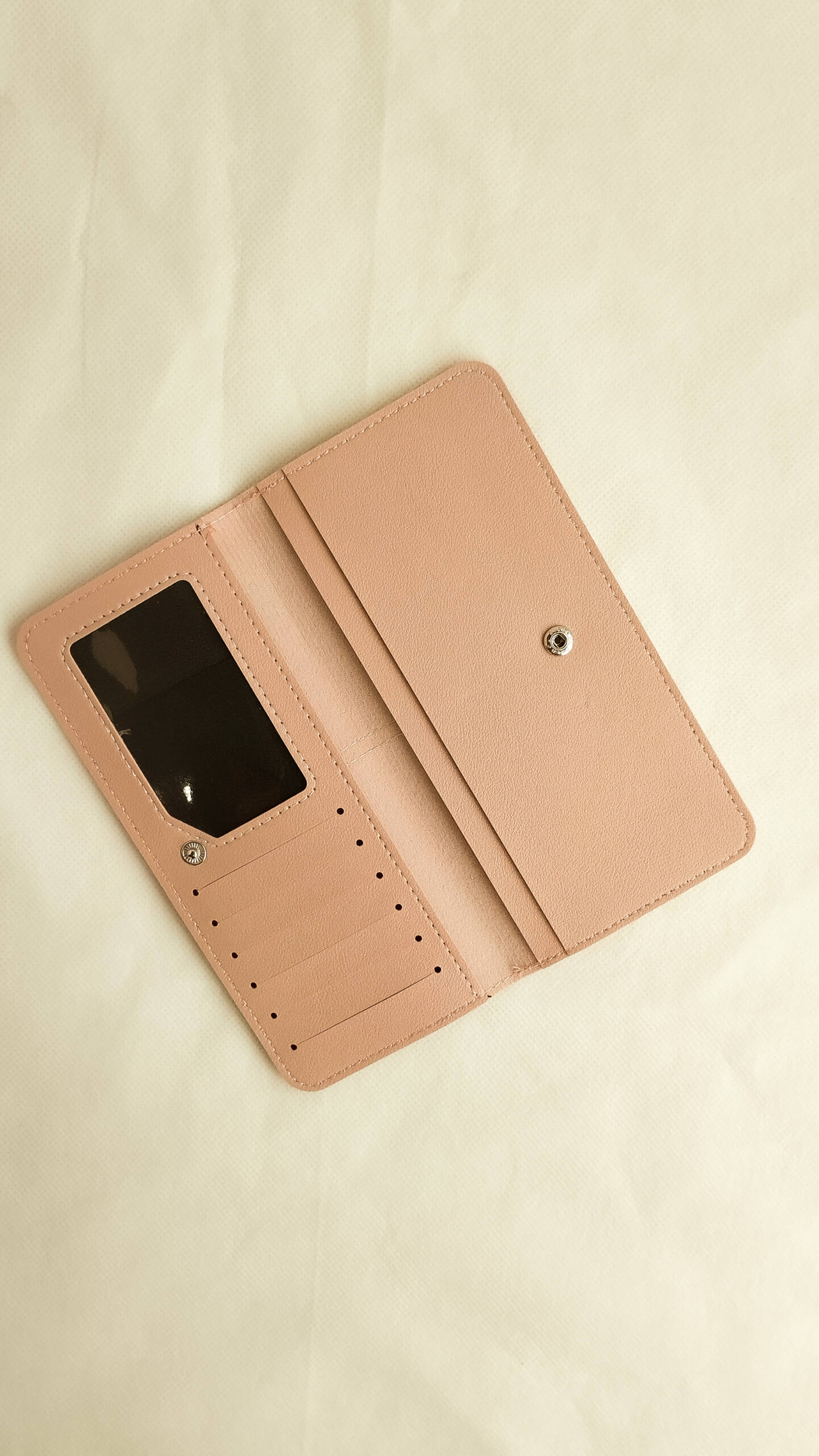 Handpainted Calligraphy Wallet – Nude Pink (Hub Design) - Image 4